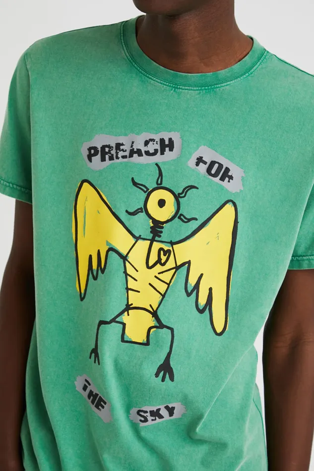 Desigual Shortsleeve Angel Tshirt Mens Tshirt and Polos