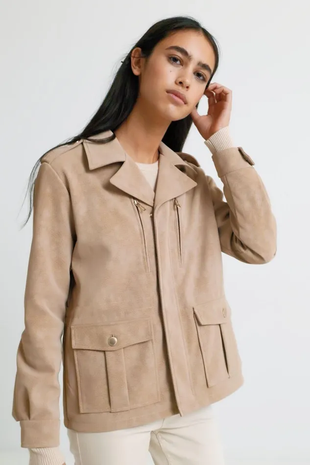 Desigual Straightcut Jacket With Pockets Women Jackets