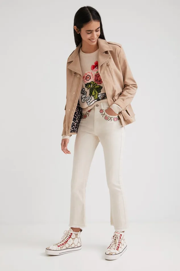 Desigual Straightcut Jacket With Pockets Women Jackets