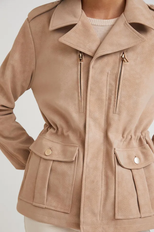 Desigual Straightcut Jacket With Pockets Women Jackets