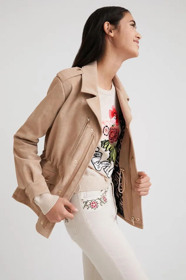 Desigual Straightcut Jacket With Pockets Women Jackets