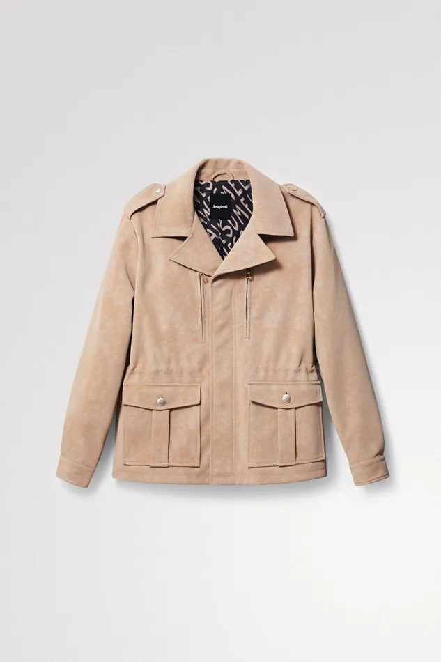 Desigual Straightcut Jacket With Pockets Women Jackets