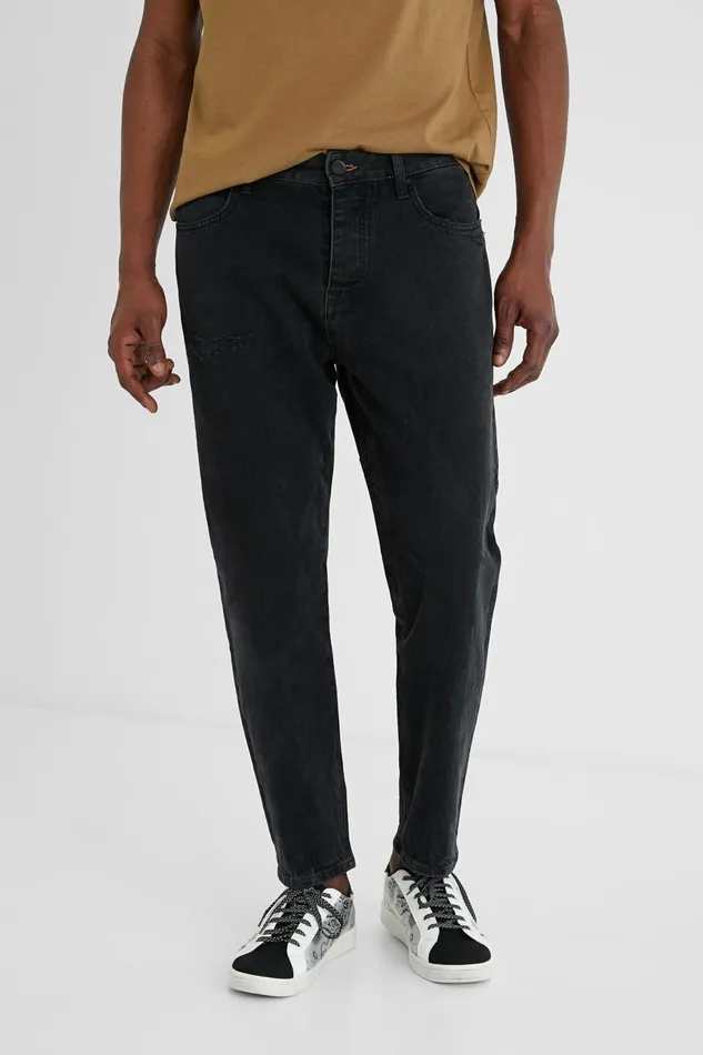 Desigual Straight Jeans Dark Mens Jeans and Pants