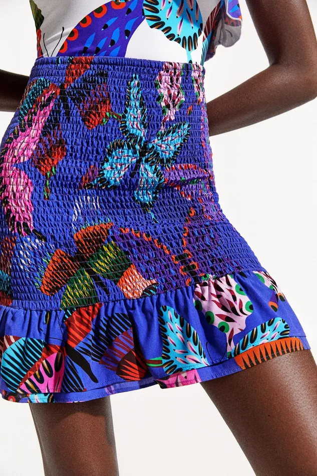Desigual Sustainable Butterfly Miniskirt Women Swimwear