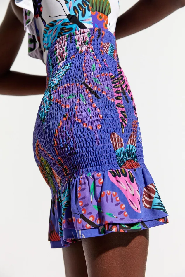 Desigual Sustainable Butterfly Miniskirt Women Swimwear