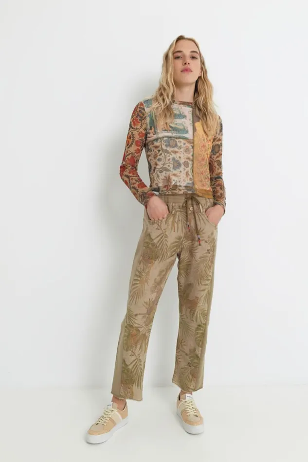 Desigual Tropical Hybrid Trousers Women Pants and Leggings