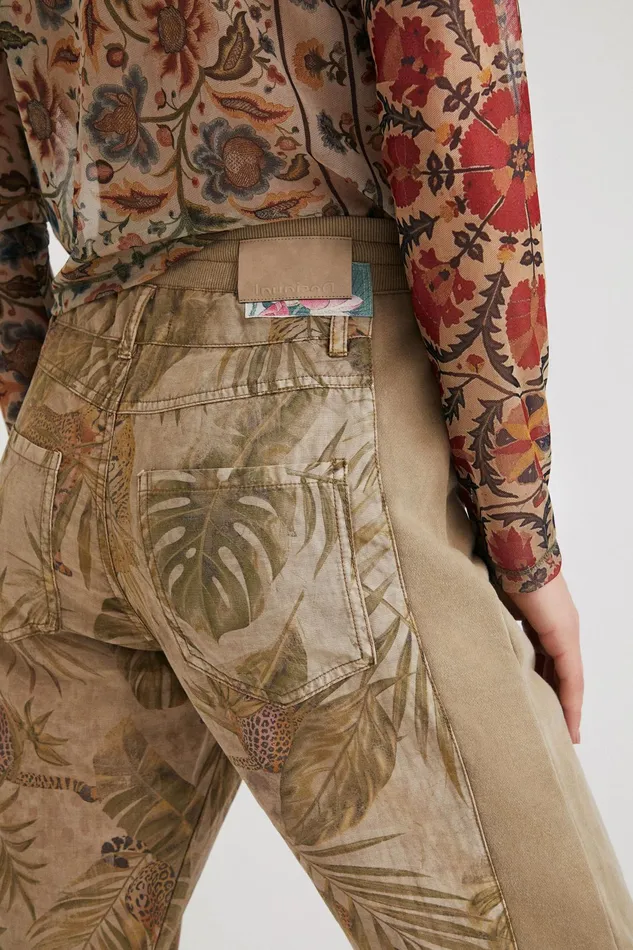 Desigual Tropical Hybrid Trousers Women Pants and Leggings