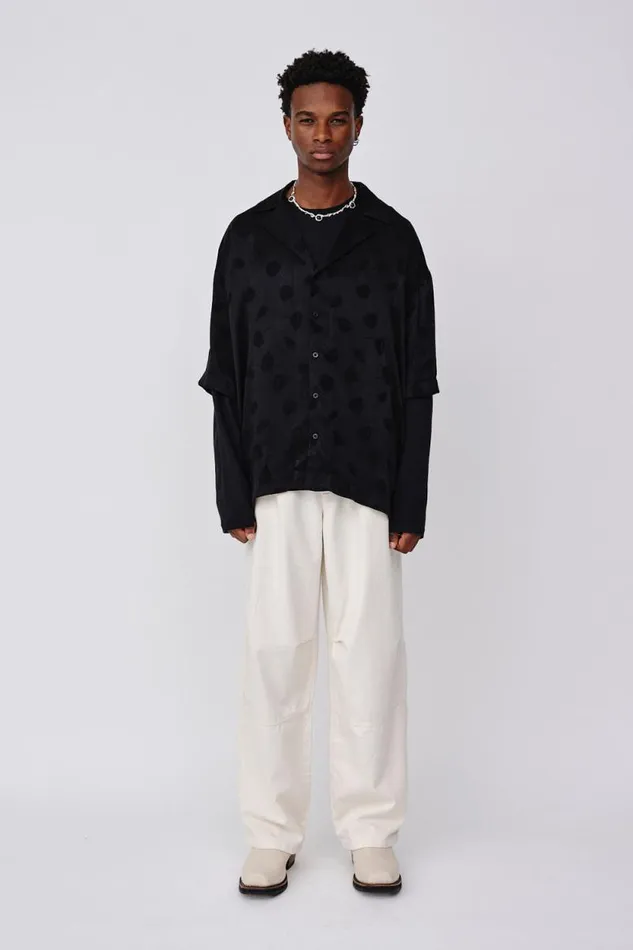 Desmond Jacquard 8211 Black Men Won Hundred Shirts