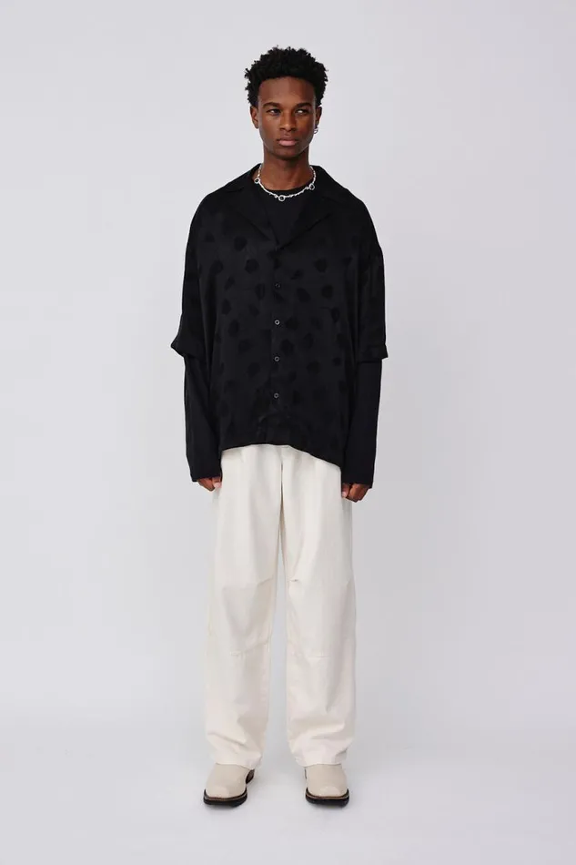 Desmond Jacquard 8211 Black Men Won Hundred Shirts