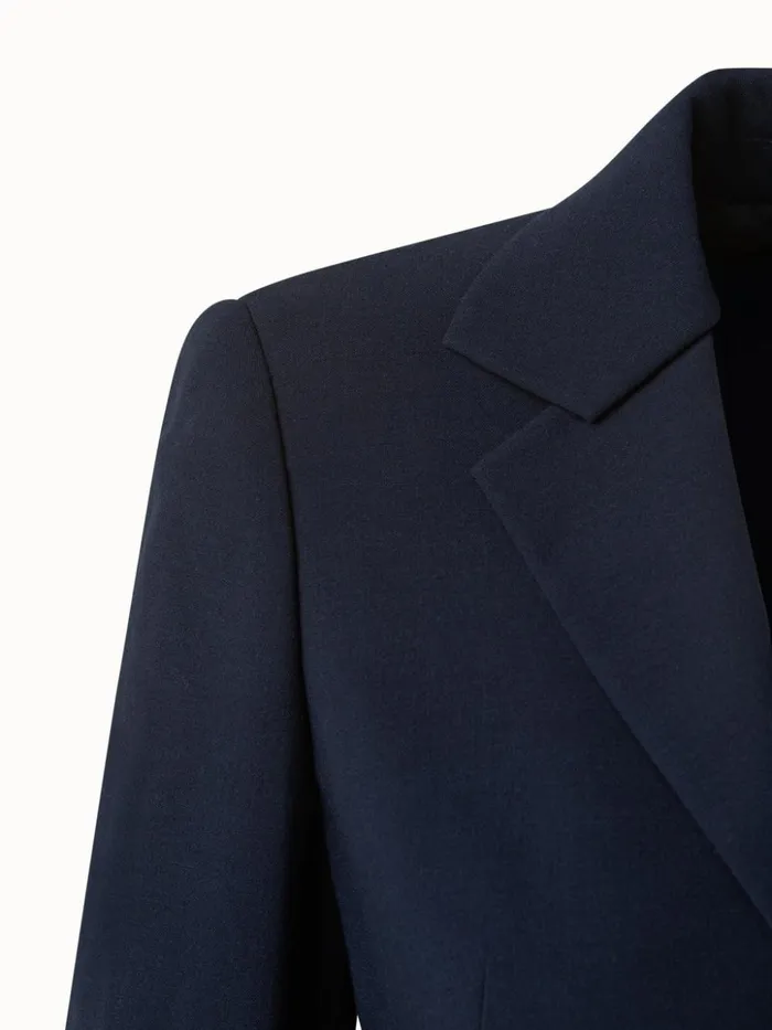 Double Face Wool Blazer Aquamarine Women Akris Jackets