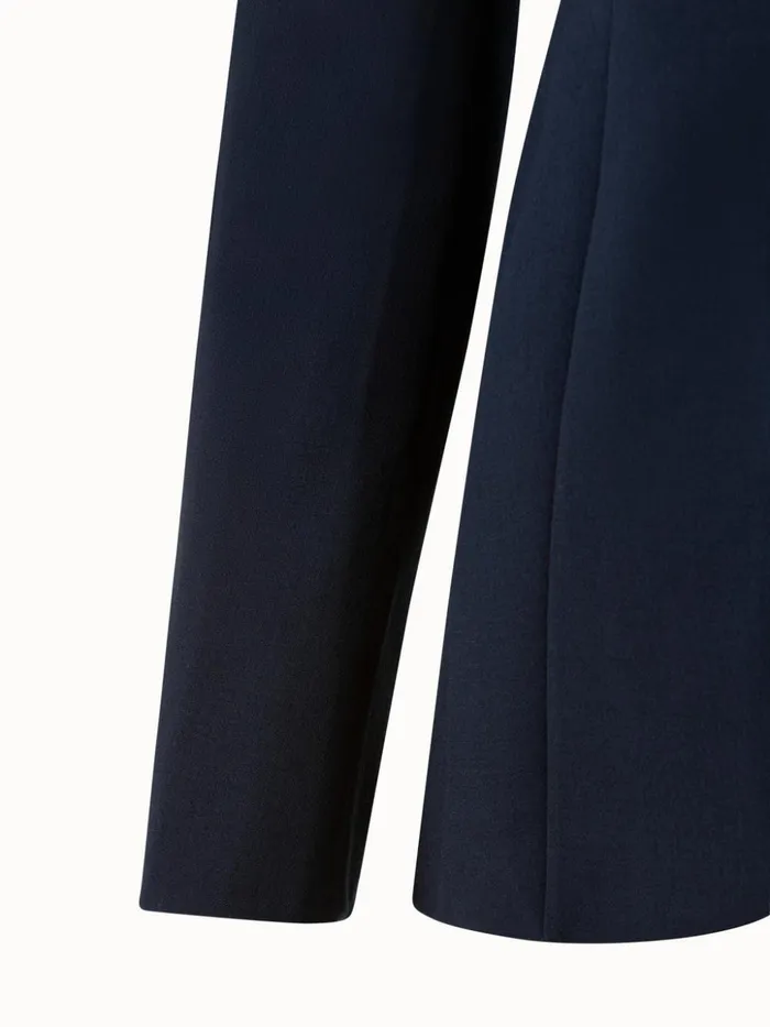Double Face Wool Blazer Aquamarine Women Akris Jackets