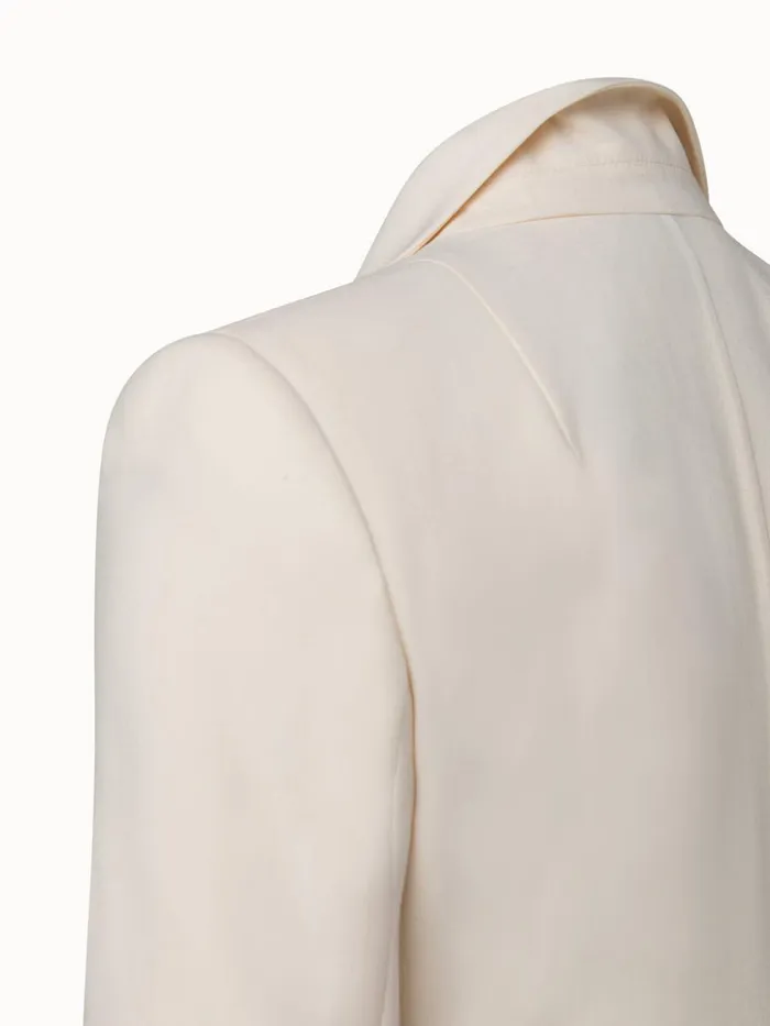 Double Face Wool Blazer Ecru Women Akris Jackets