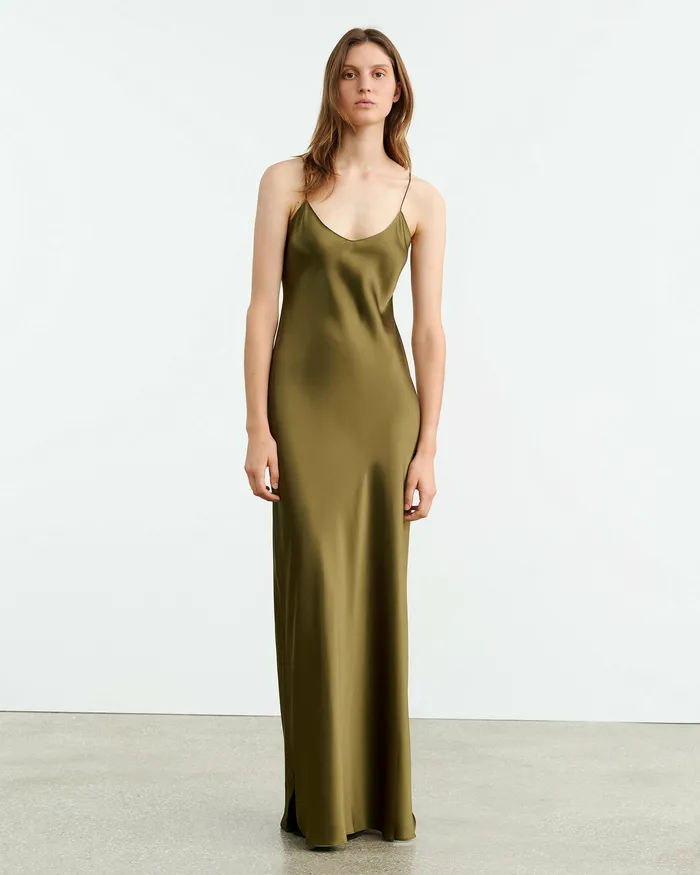 Dresses and Skirts Nili Lotan Women CAMI GOWN Olive