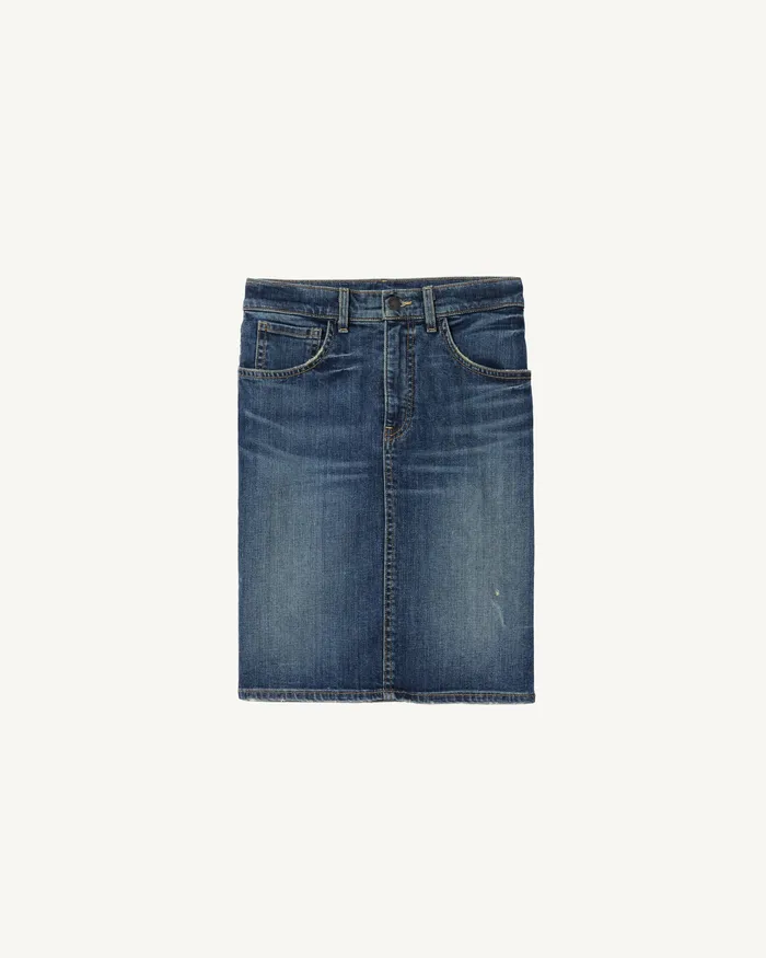 Dresses and Skirts Women MICAH DENIM SKIRT Classic Wash Nili Lotan