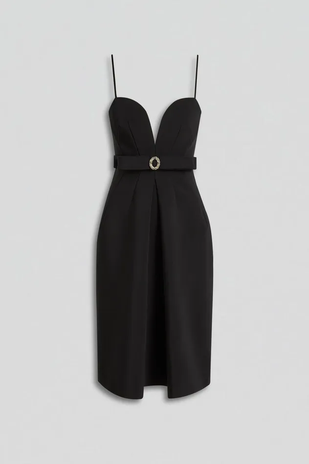 Dresses Women Scanlan Theodore DIAMANTE TRIM DRESS BLACK Dresses Women Scanlan Theodore DIAMANTE TRIM DRESS BLACK
