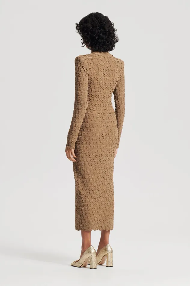 Dresses Women Scanlan Theodore SPARKLE SCALLOP POLO DRESS BRONZE Dresses Women Scanlan Theodore SPARKLE SCALLOP POLO DRESS BRONZE