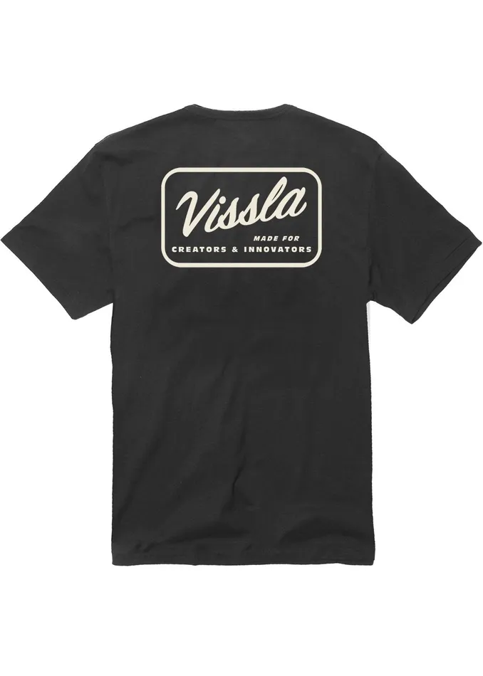 Eco Tees Men Scripted Organic Pkt Tee Phantom Vissla