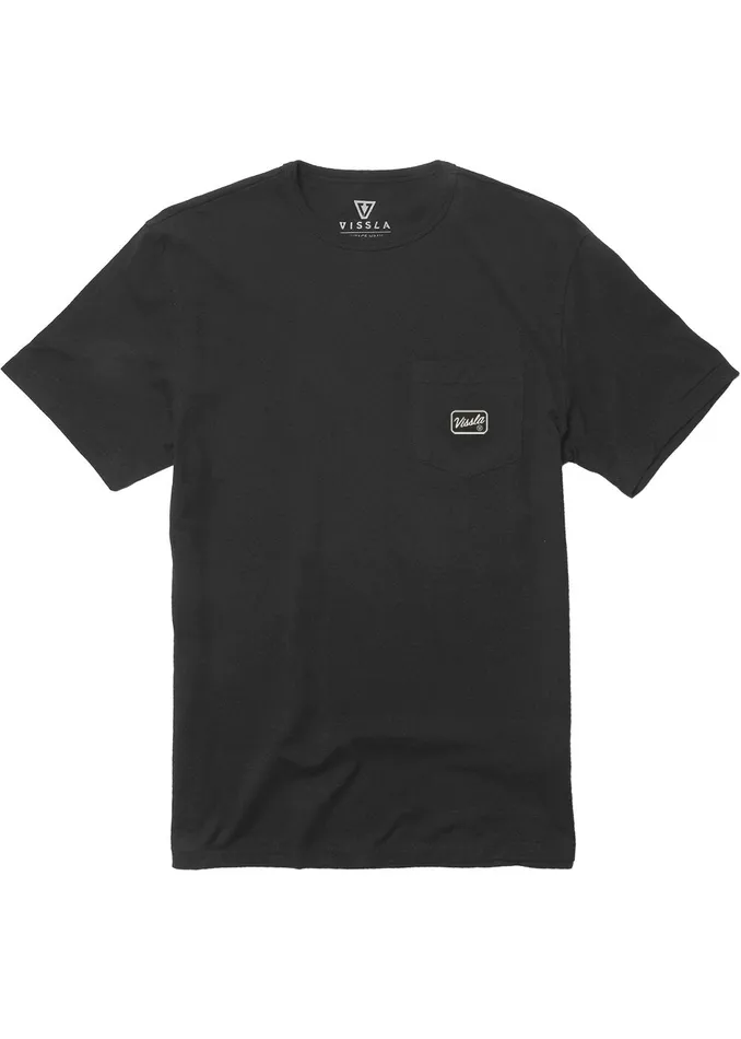 Eco Tees Men Scripted Organic Pkt Tee Phantom Vissla Eco Tees Men Scripted Organic Pkt Tee Phantom Vissla