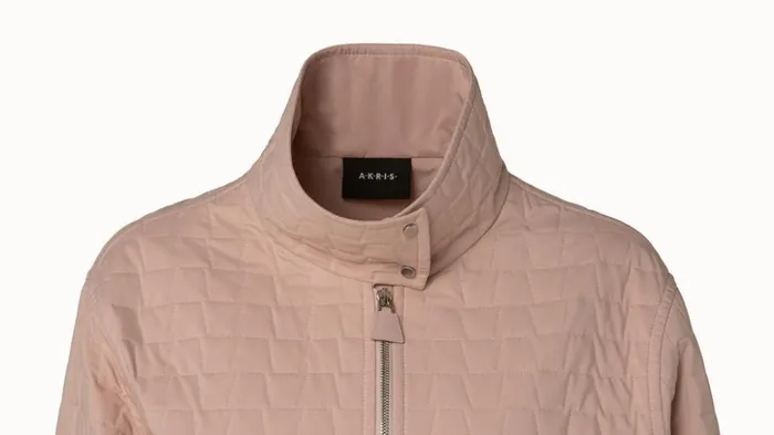 Elizah Silk Taffeta Trapezoid Quilted Jacket Nude Women Akris Jackets