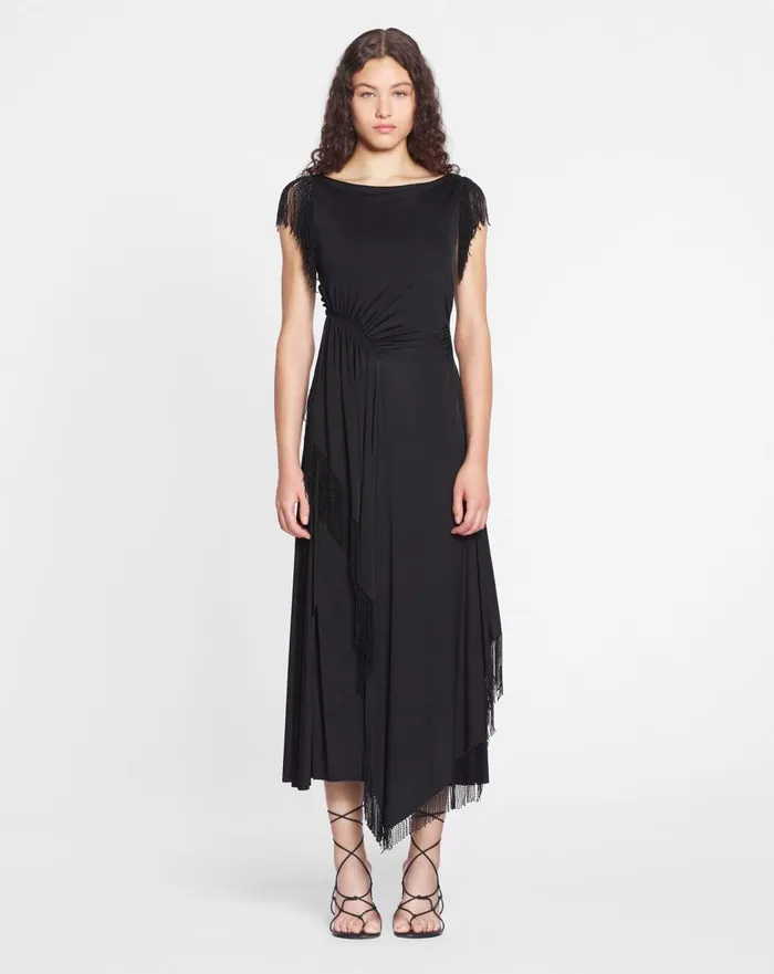 Embroidered Sleeveless Dress Black Women Lanvin Dresses Embroidered Sleeveless Dress Black Women Lanvin Dresses