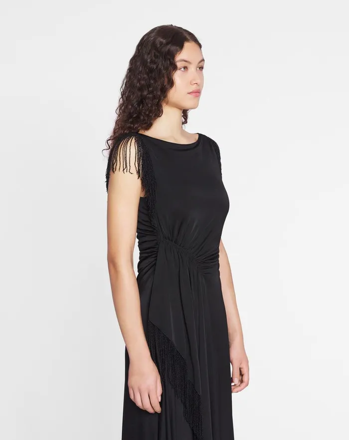 Embroidered Sleeveless Dress Black Women Lanvin Dresses Embroidered Sleeveless Dress Black Women Lanvin Dresses