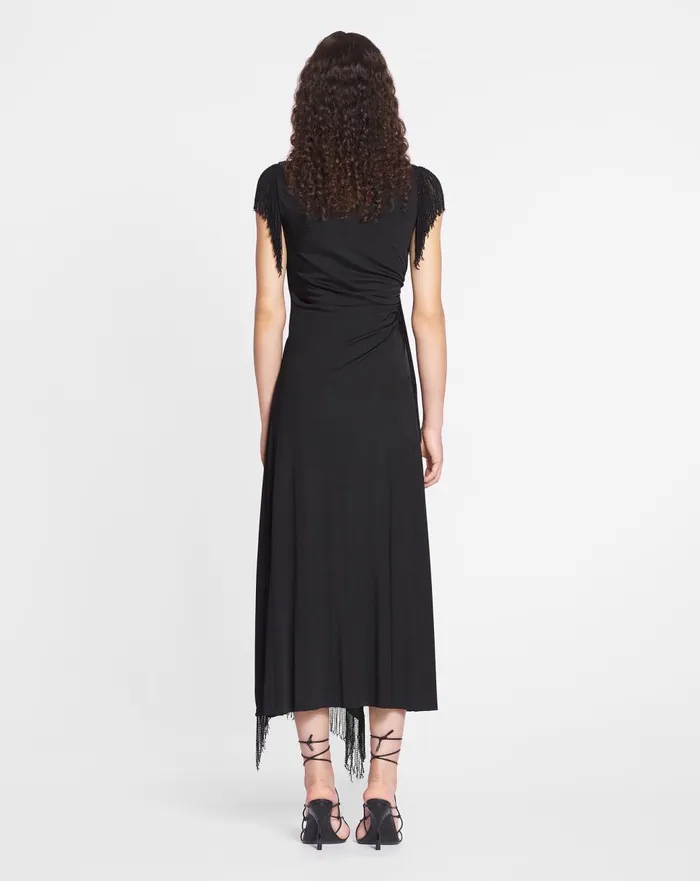 Embroidered Sleeveless Dress Black Women Lanvin Dresses Embroidered Sleeveless Dress Black Women Lanvin Dresses