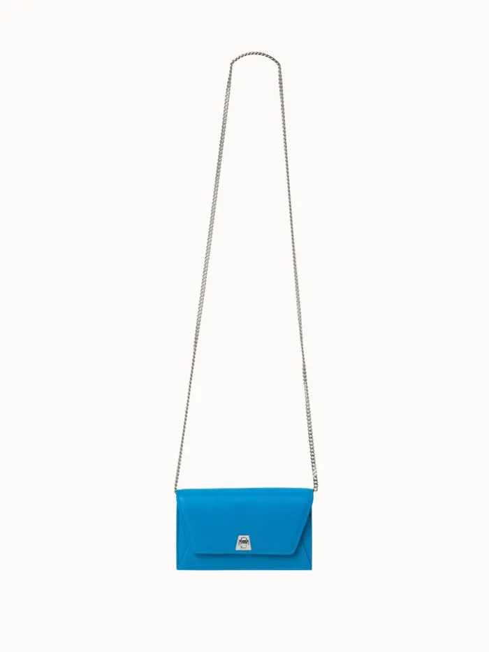Envelope Anouk In Cervocalf Leather Peacock Women Akris Shoulder Bags