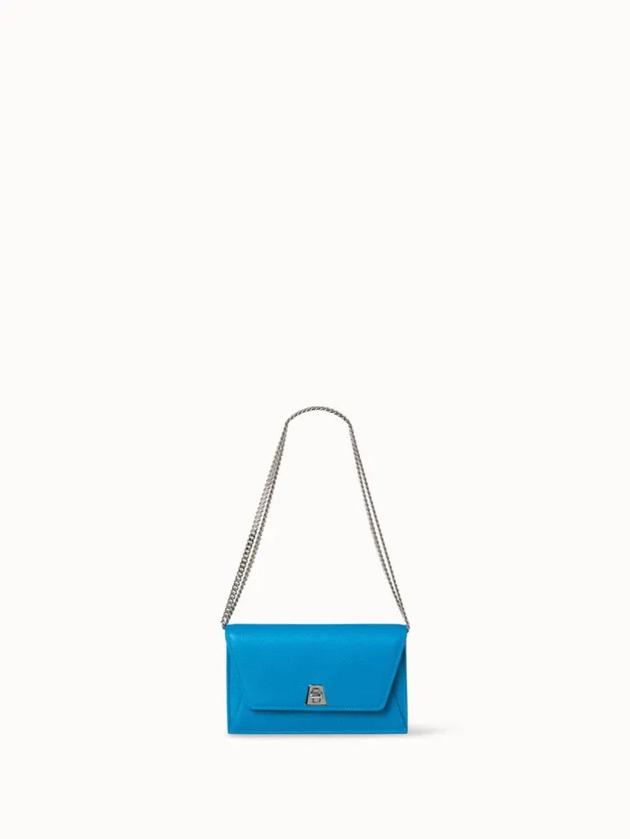 Envelope Anouk In Cervocalf Leather Peacock Women Akris Shoulder Bags