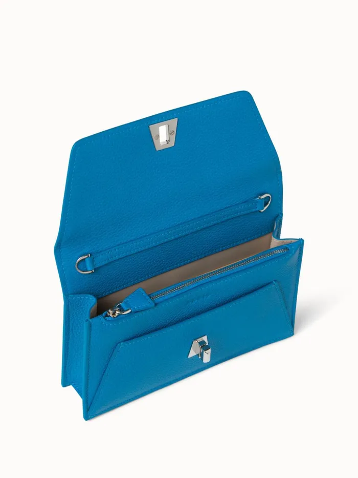 Envelope Anouk In Cervocalf Leather Peacock Women Akris Shoulder Bags