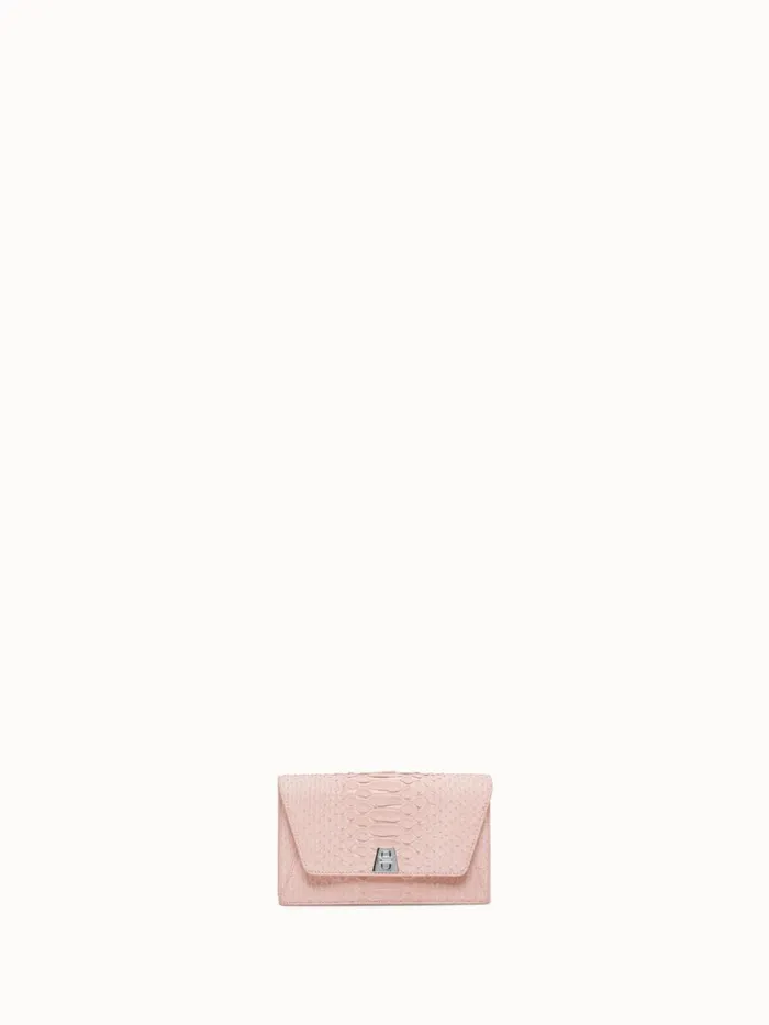 Envelope In Python Nubuck Leather Pale Rose Women Akris Mini Bags