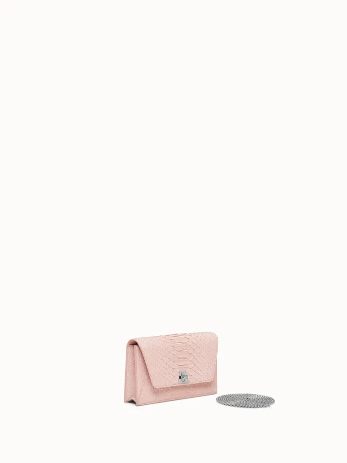 Envelope In Python Nubuck Leather Pale Rose Women Akris Mini Bags