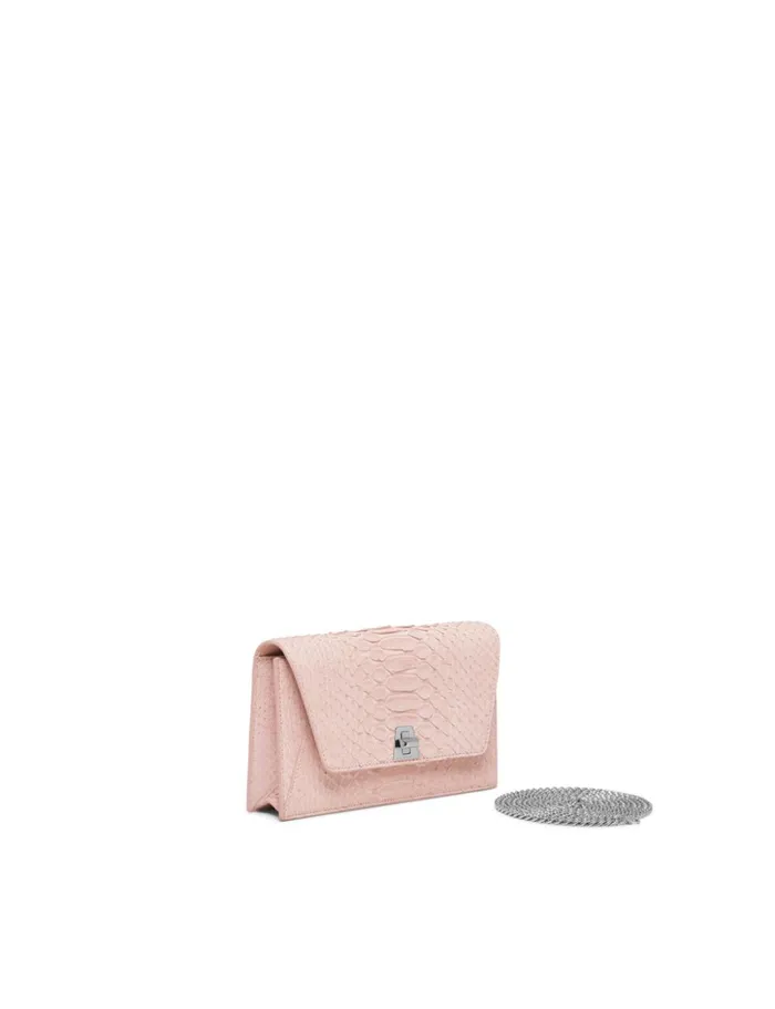 Envelope In Python Nubuck Leather Pale Rose Women Akris Mini Bags