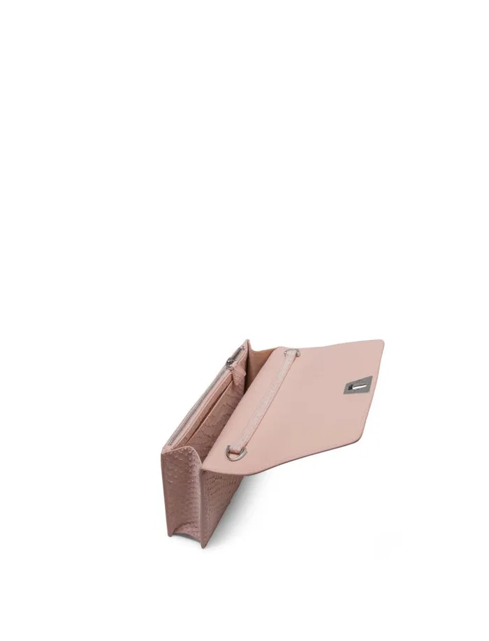 Envelope In Python Nubuck Leather Pale Rose Women Akris Mini Bags