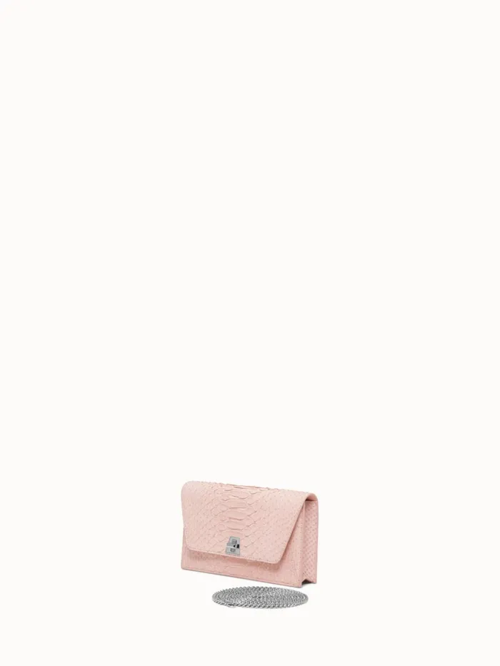 Envelope In Python Nubuck Leather Pale Rose Women Akris Mini Bags