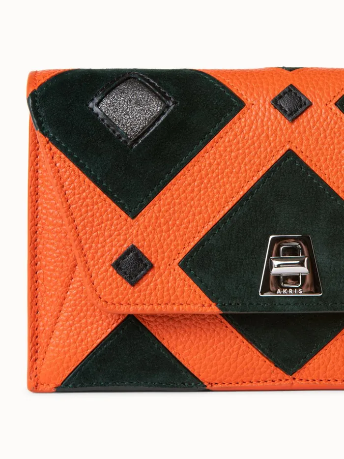 Envelope In Tiled Roof Patchwork Mulitcolor Women Akris Crossbody Bags