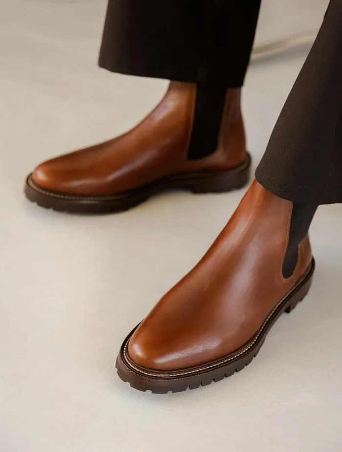Fargo Chestnut Men Bobbies Boots
