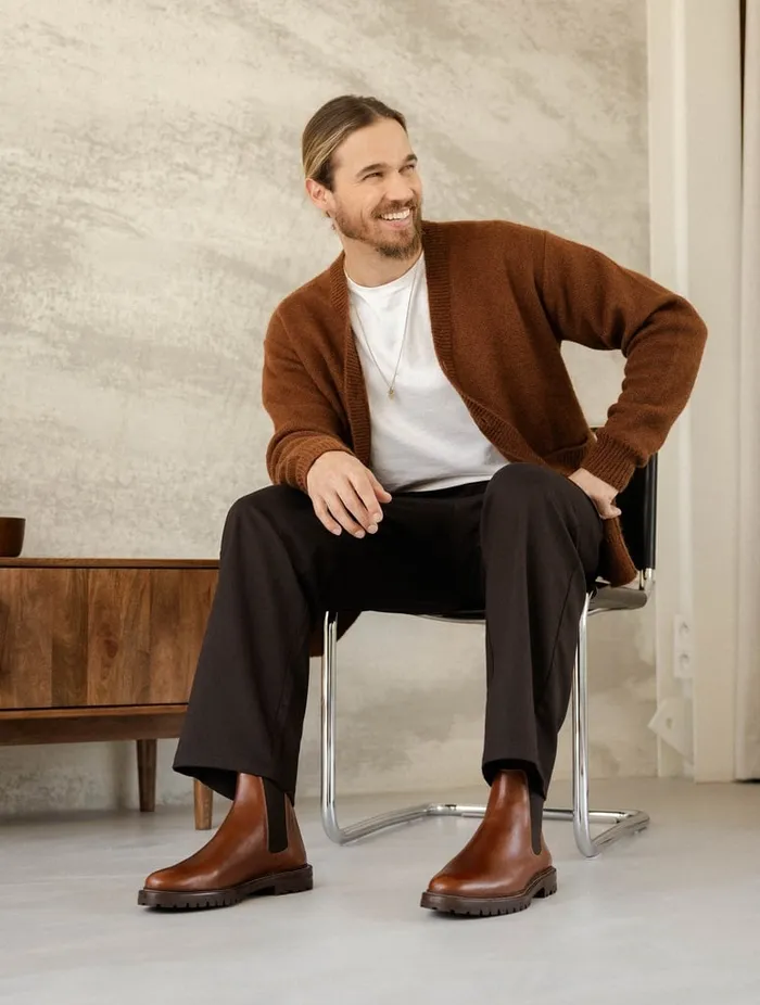 Fargo Chestnut Men Bobbies Boots