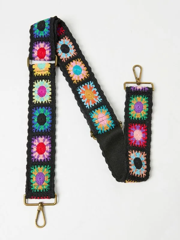 Fat Face Bags and Purses Women Black Crochet Bag Strap