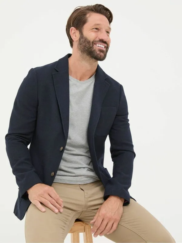 Fat Face Coats and Jackets Men Blue Navy Witley Wool Blazer
