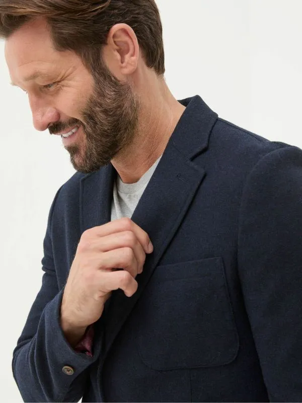 Fat Face Coats and Jackets Men Blue Navy Witley Wool Blazer