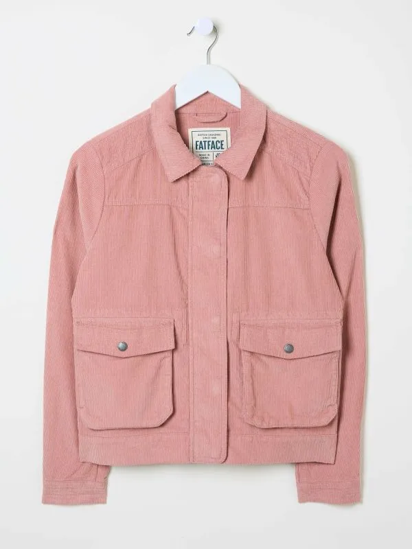 Fat Face Coats and Jackets Women Sienna Pink Cord Jacket