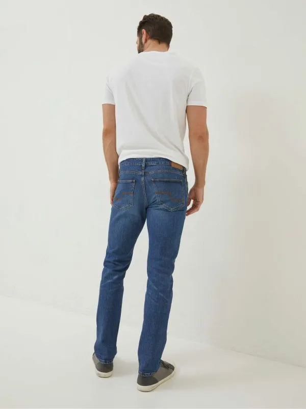Fat Face Denim Dressing Men Blue Slim Mid Wash Jeans