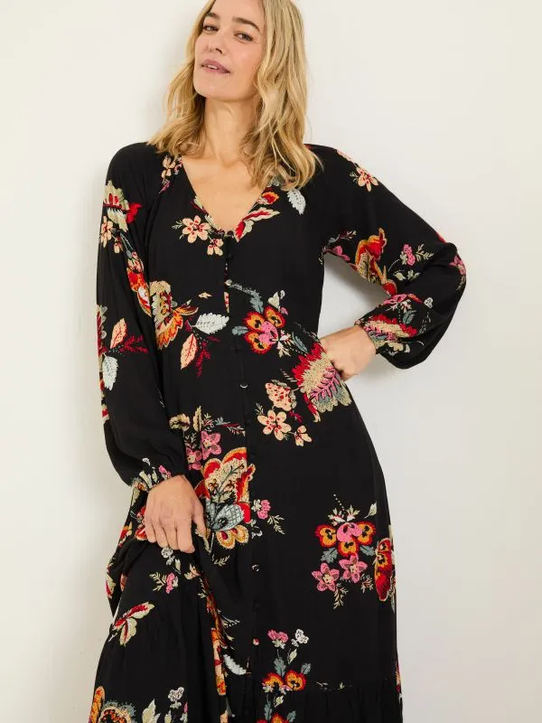 Fat Face Dresses Women Black Emma Midi Dress