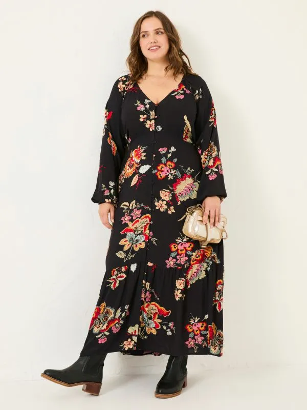 Fat Face Dresses Women Black Emma Midi Dress