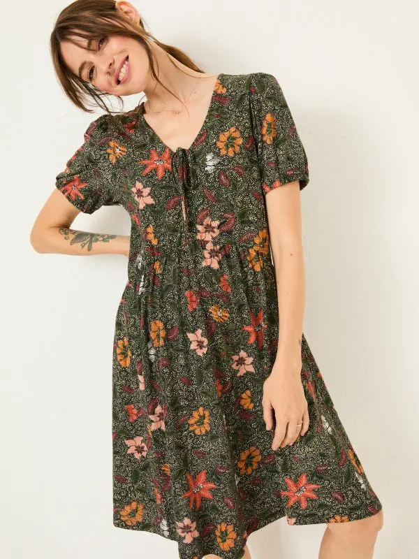 Fat Face Dresses Women Black Nell Floral Jersey Dress