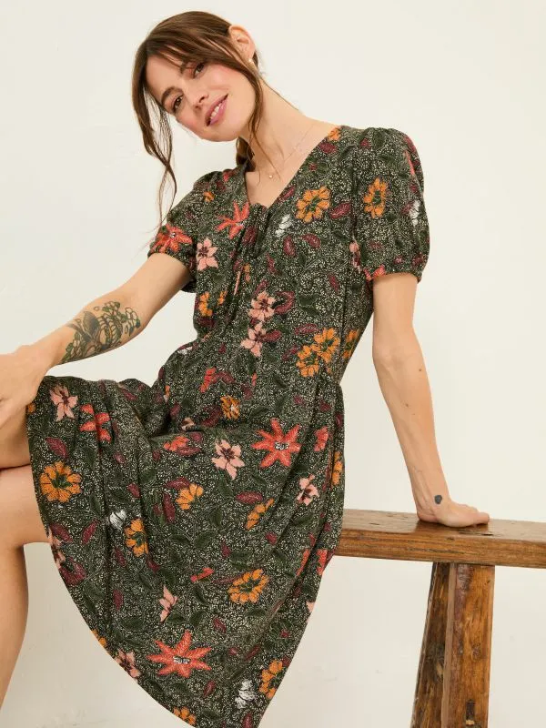 Fat Face Dresses Women Black Nell Floral Jersey Dress
