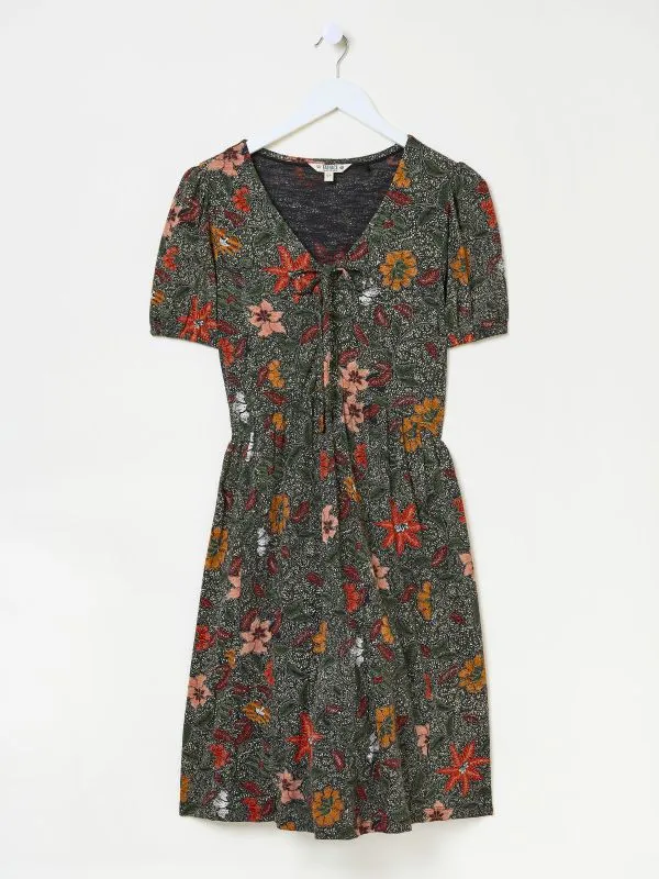 Fat Face Dresses Women Black Nell Floral Jersey Dress