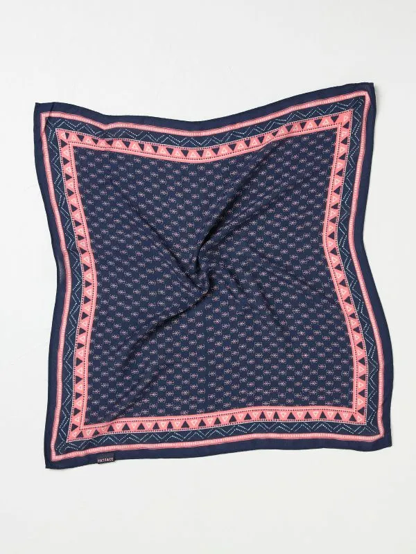 Fat Face Hair Accessories Women Navy Dobby Square Scarf