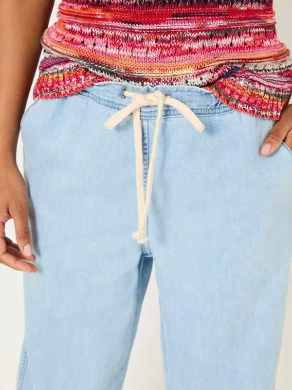 Fat Face Jeans Women Ashby Light Blue Denim Straight Leg 100 Cotton Drawstring Jeans Fat Face Jeans Women Ashby Light Blue Denim Straight Leg 100 Cotton Drawstring Jeans