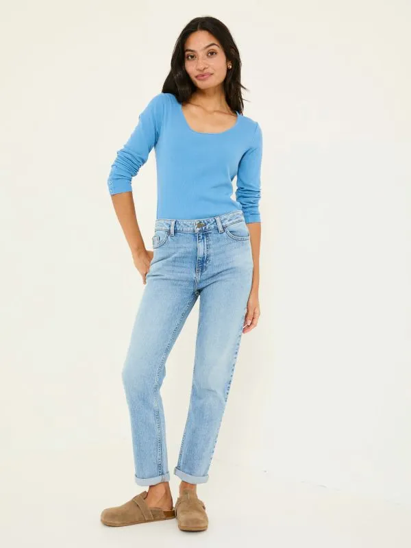 Fat Face Jeans Women Light Blue Denim Chesham Girlfriend Jeans